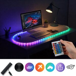 Γραφείο RGB Strip LED με Τηλεχειριστήριο